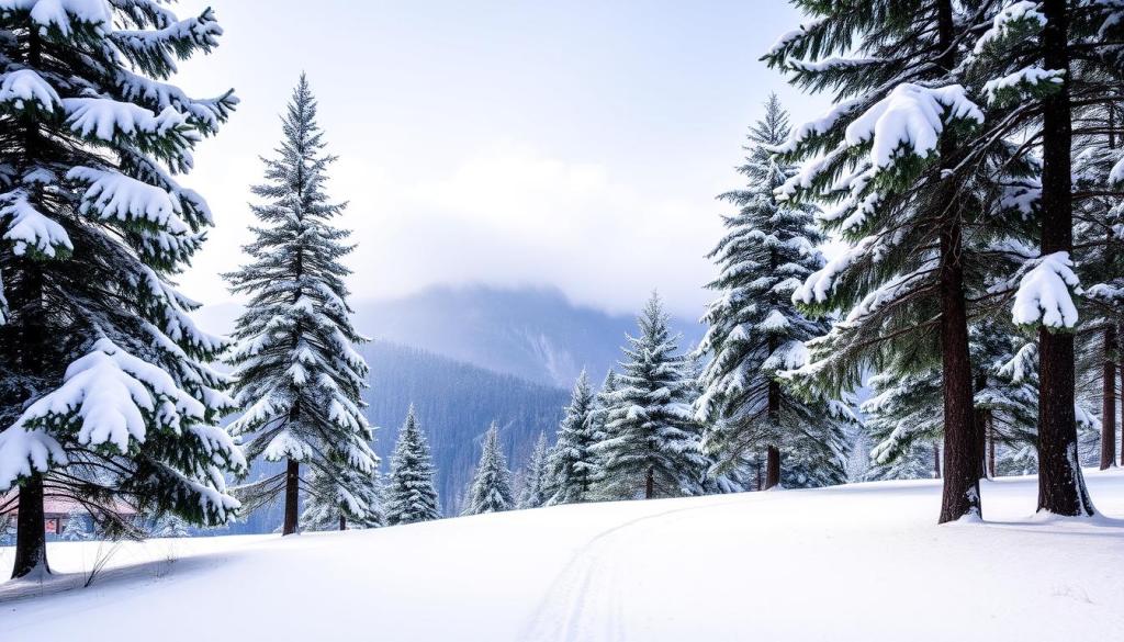 Snowfall in Binsar - Winter - AI Image